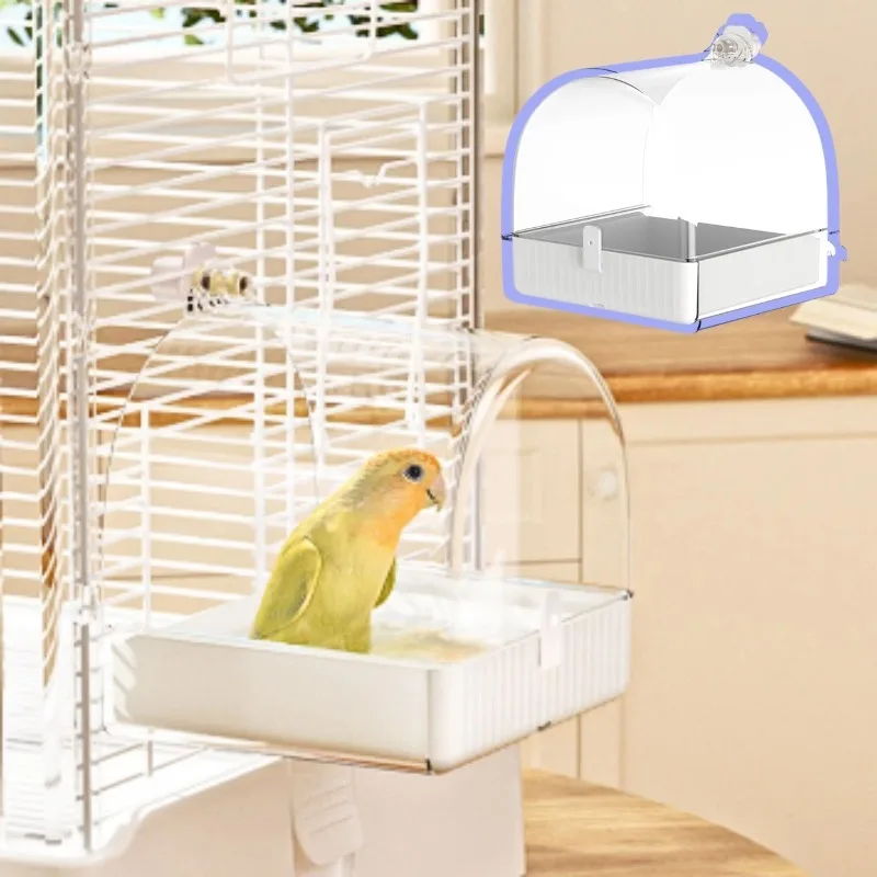 2 in 1 Transparent Parrot Bathtub & Feeder with Drawer Bird Cage Accessory Bird Bathroom
2 in 1 Transparent Parrot Bathtub & Feeder with Drawer Bird Cage Accessory Bird Bathroom