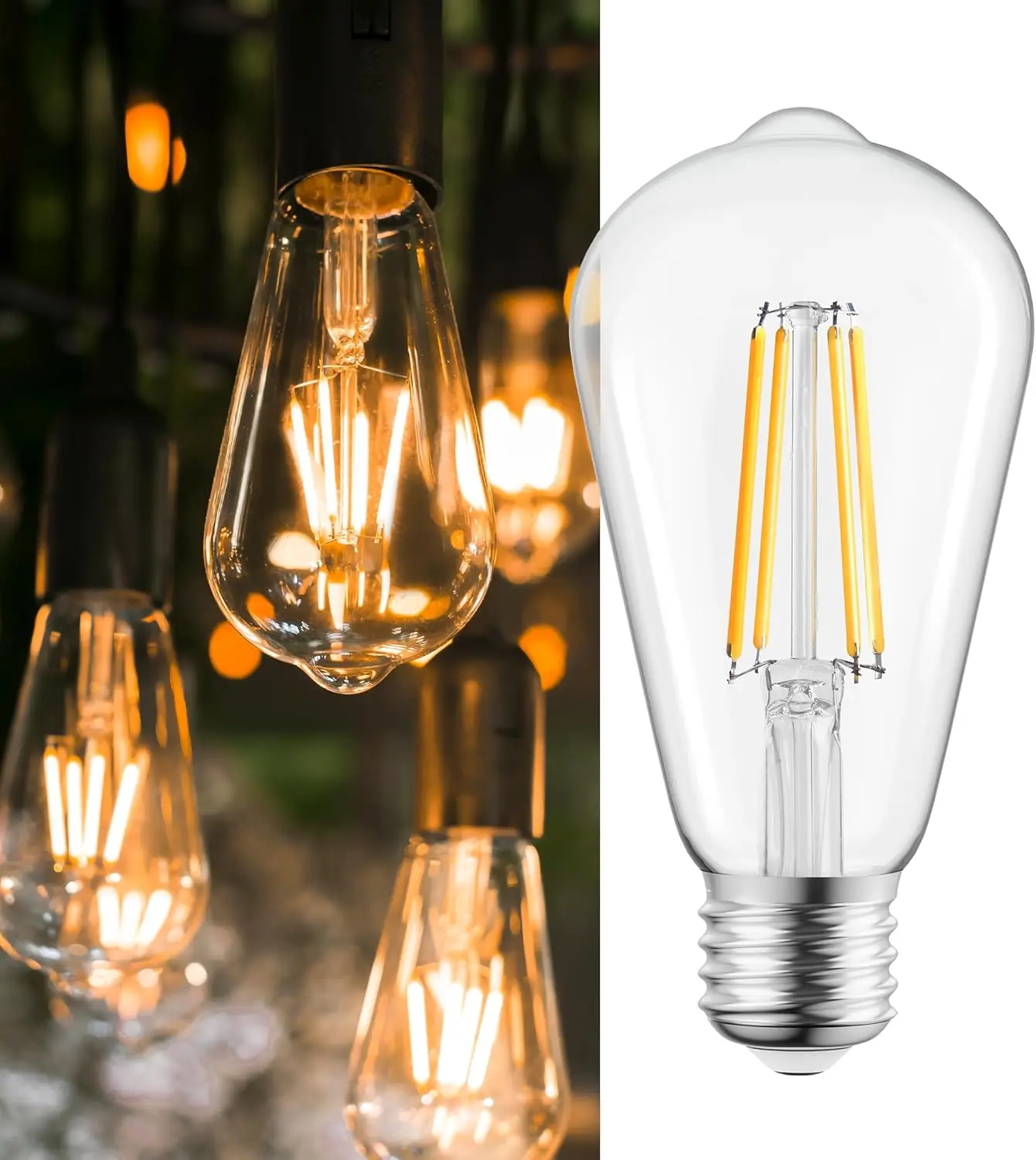 LED Light Bulbs,6Pcs Vintage 6 Watt,Equivalent 60W Incandescent Light Bulbs,E26 Base Non Dimmable Decorative Antique Fila
LED Light Bulbs,6Pcs Vintage 6 Watt,Equivalent 60W Incandescent Light Bulbs,E26 Base Non Dimmable Decorative Antique Fila