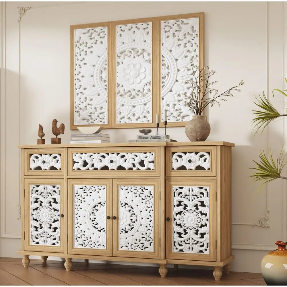 Элегантный шкаф для хранения в прихожей с ножками из натурального дерева, 4 дверцами и 3 ящиками, натуральная и белая отделка
Элегантный шкаф для хранения в прихожей с ножками из натурального дерева, 4 дверцами и 3 ящиками, натуральная и белая отделка