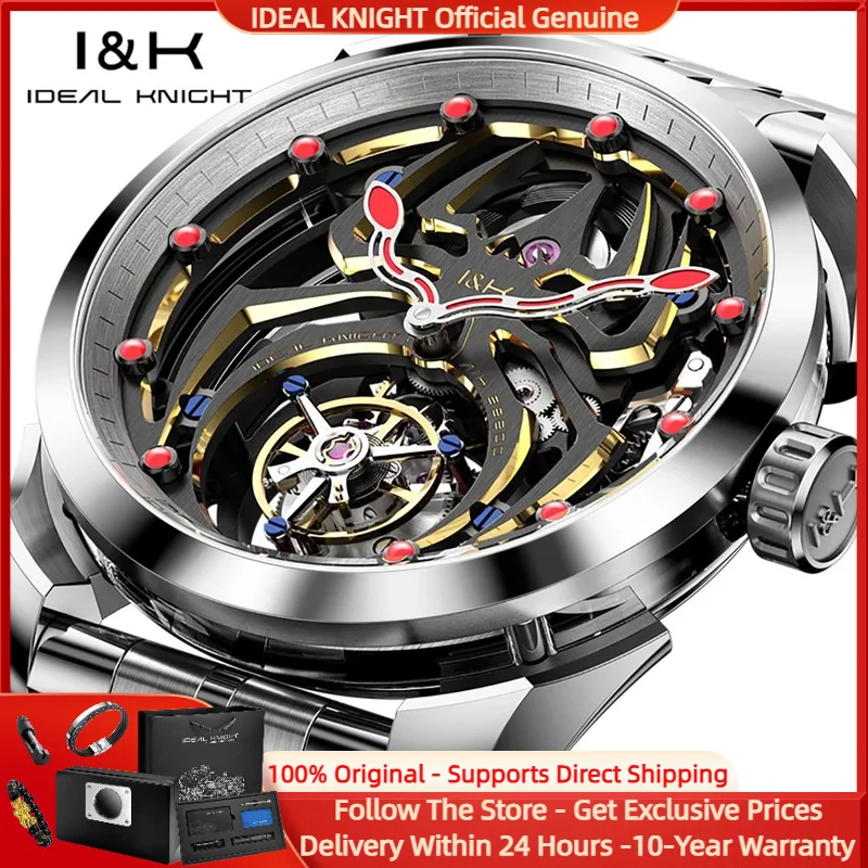 Ideal Knight 6802 Tourbillon Watch Men Automatic Mechanical Watch Luxury Brand High end Spider Dial Waterproof Sports Men Watch
Ideal Knight 6802 Tourbillon Watch Men Automatic Mechanical Watch Luxury Brand High end Spider Dial Waterproof Sports Men Watch