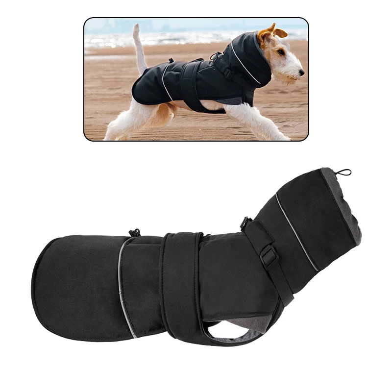 Dog waterproof jacket, pet winter clothes, high necked reflective windproof dog jacket with adjustable chest circumference
Dog waterproof jacket, pet winter clothes, high necked reflective windproof dog jacket with adjustable chest circumference