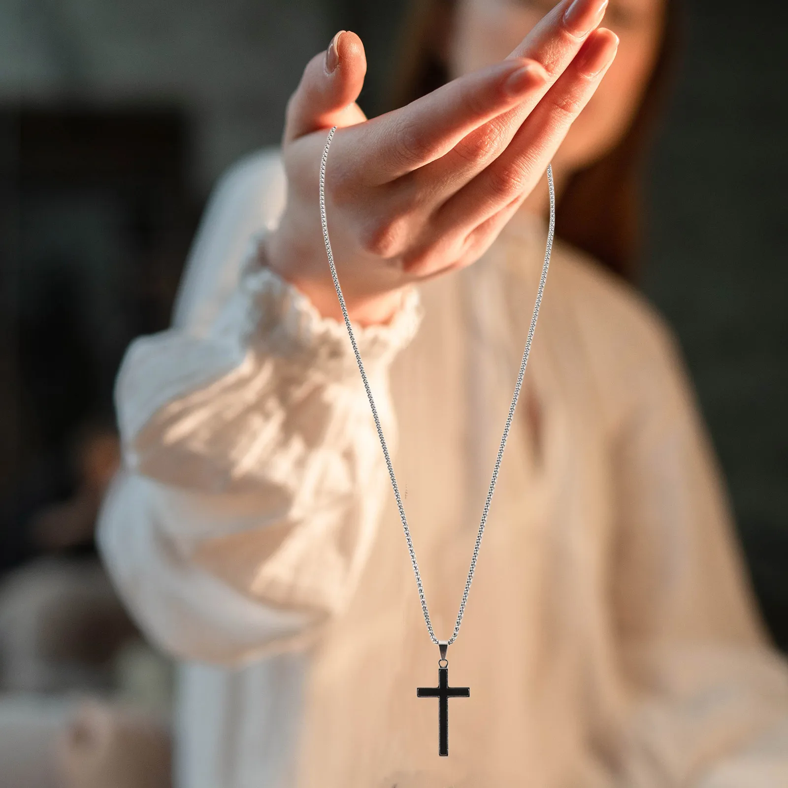 Cross Sweater Chain Long Necklaces Holiday Women Hiphop Titanium Steel Large Pendant Necklace Chunky Cross Chain Jewelry
Cross Sweater Chain Long Necklaces Holiday Women Hiphop Titanium Steel Large Pendant Necklace Chunky Cross Chain Jewelry