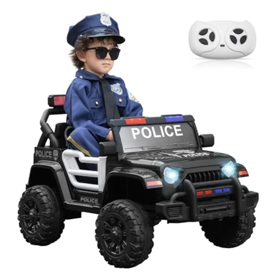 TOBBI Electric Cars for 12V Police Car Ride on Toy with Remote Control 4 Wheels Battery Powered Vehicles Cop Truck with Music,
TOBBI Electric Cars for 12V Police Car Ride on Toy with Remote Control 4 Wheels Battery Powered Vehicles Cop Truck with Music,