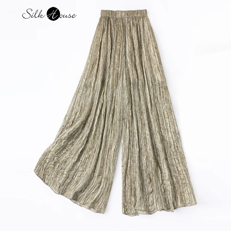 2026 Women's Spring Clothing 50% Natural Mulberry Silk Silver Thread Smooth Straightened Inner Lining Drifting Big Swing Pants
2026 Women's Spring Clothing 50% Natural Mulberry Silk Silver Thread Smooth Straightened Inner Lining Drifting Big Swing Pants