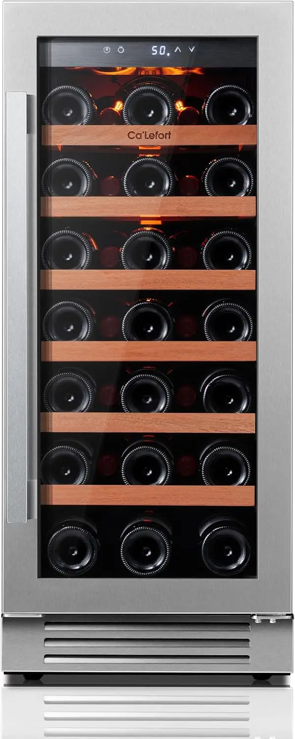 Ca'Lefort 15 Inch Wine Fridge, 33 Bottle Wine Cooler Refrigerator, 40-65°F Wine Refrigerator Glass Door, 3 LED Wine Fridge, Buil
Ca'Lefort 15 Inch Wine Fridge, 33 Bottle Wine Cooler Refrigerator, 40-65°F Wine Refrigerator Glass Door, 3 LED Wine Fridge, Buil