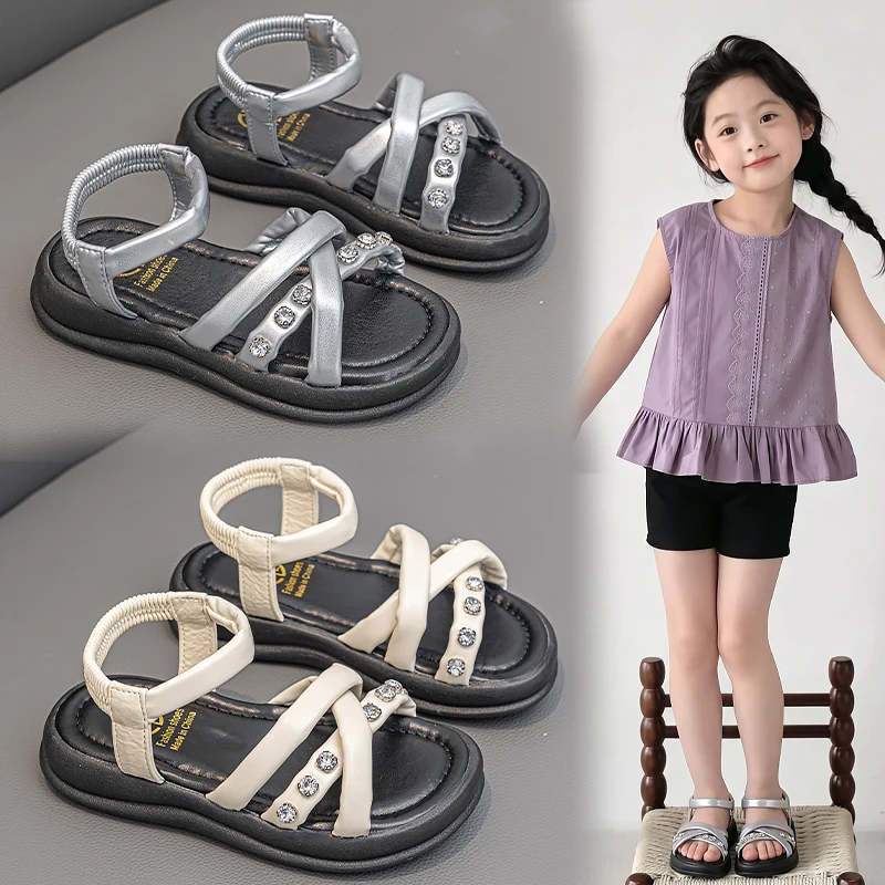 JGSHOWKITO Girls Sandals Slip-on Elastic Band Kids Gladiator Sandals for Medium Big Girls Princess Cross with Rhinestone Elegant
JGSHOWKITO Girls Sandals Slip-on Elastic Band Kids Gladiator Sandals for Medium Big Girls Princess Cross with Rhinestone Elegant