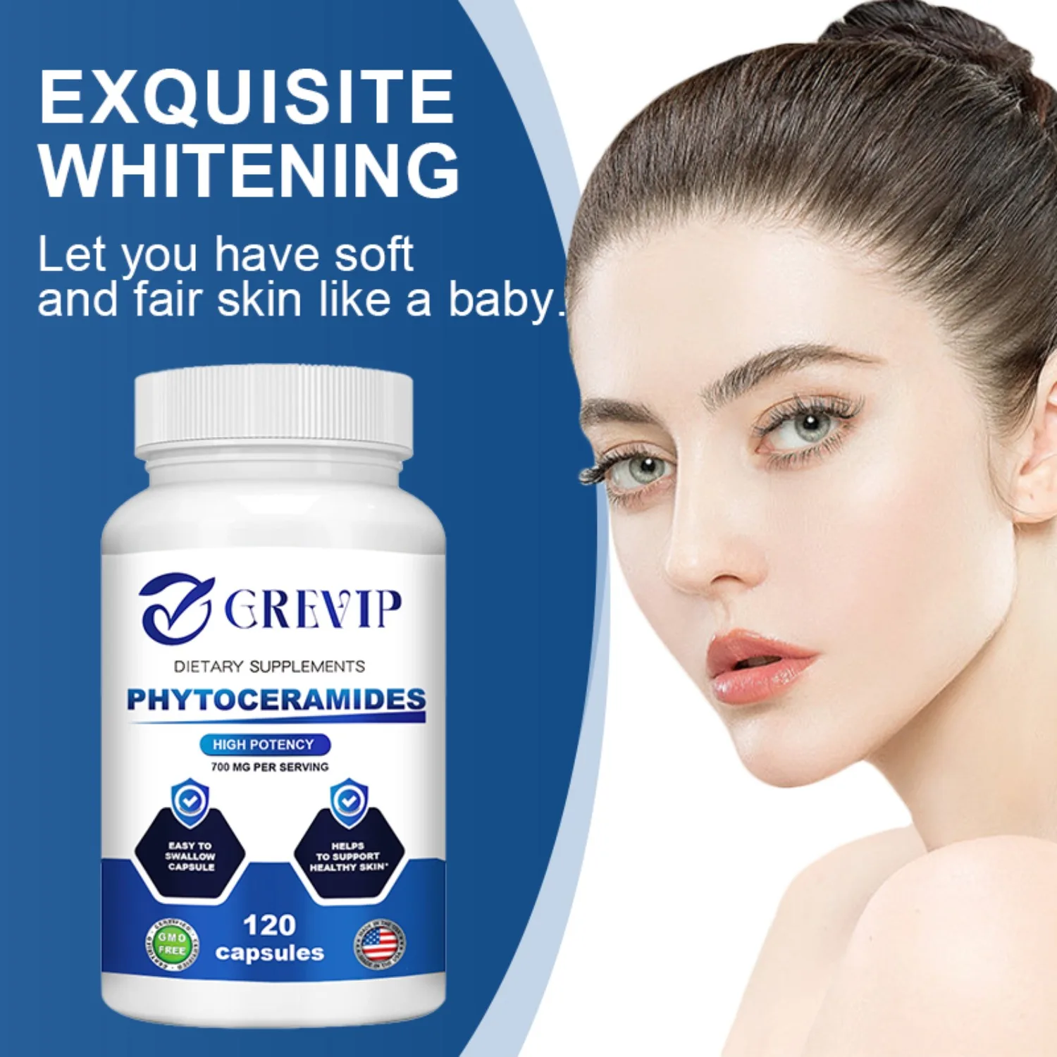Phytoceramides 700mg - Helps Replenish Skin Moisture, Help Aging, Wrinkles, Roughness, and Restore Vitality - 120 Capsules
Phytoceramides 700mg - Helps Replenish Skin Moisture, Help Aging, Wrinkles, Roughness, and Restore Vitality - 120 Capsules
