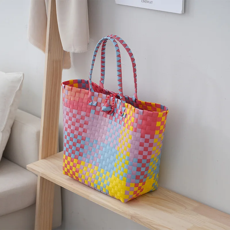 Plastic Woven Bag Small Square Bag Women's Portable Gift Basket Children's Bag Vacation Beach Woven Bag
Plastic Woven Bag Small Square Bag Women's Portable Gift Basket Children's Bag Vacation Beach Woven Bag