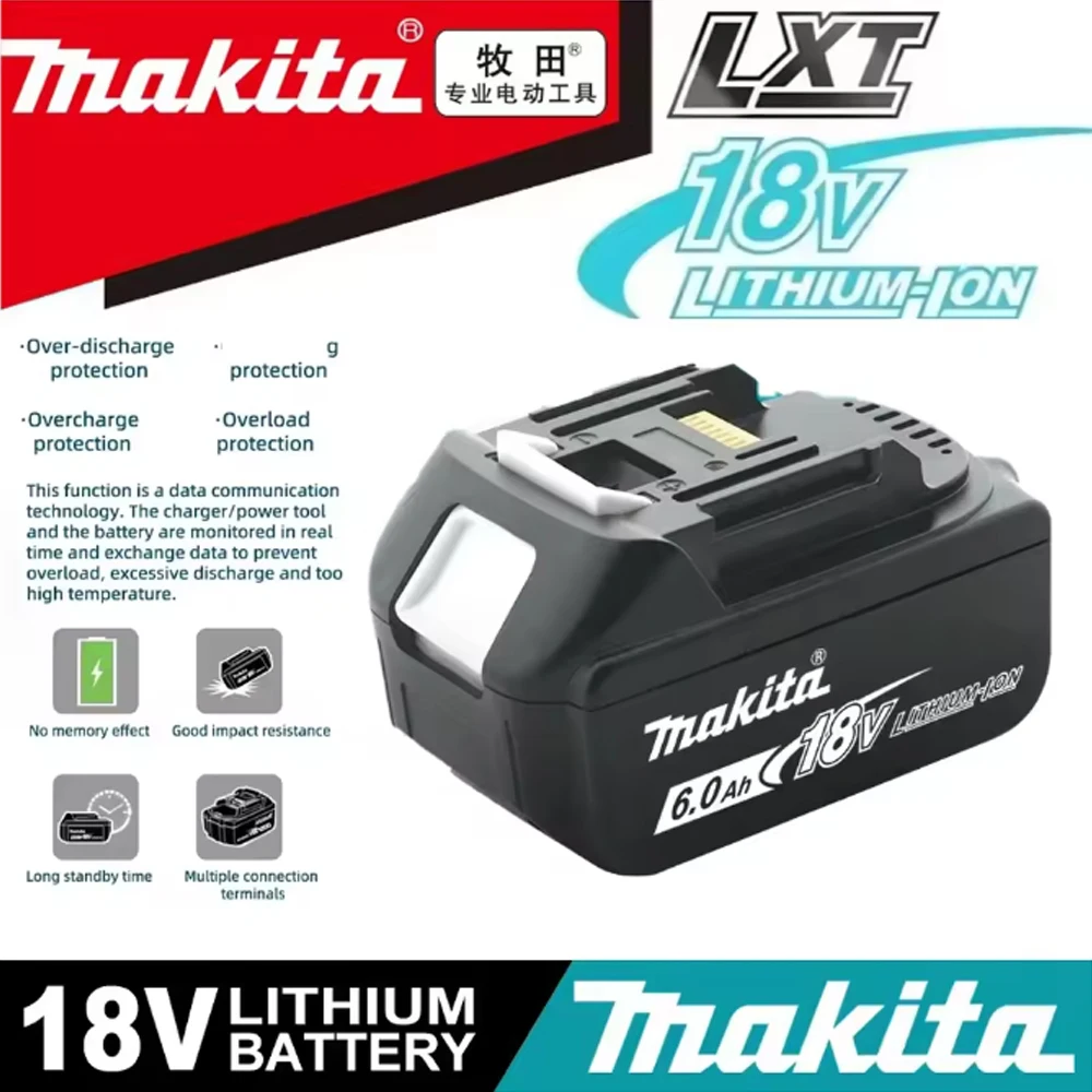 Batería recargable original Makita 18V 6000Ah, para batería de herramientas eléctricas Makita BL1830 BL1840 BL1850B BL1860
Batería recargable original Makita 18V 6000Ah, para batería de herramientas eléctricas Makita BL1830 BL1840 BL1850B BL1860