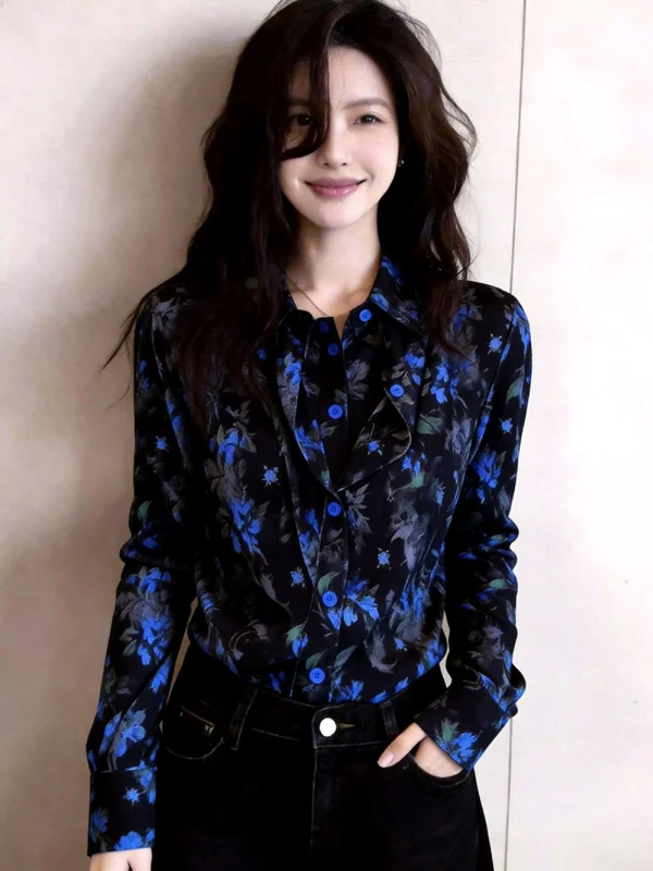 Elegant Black Shirt Women's Fashionable Chic Spring 2026 Unique Premium Age-Defying Long Sleeve Collar Commute Style
Elegant Black Shirt Women's Fashionable Chic Spring 2026 Unique Premium Age-Defying Long Sleeve Collar Commute Style