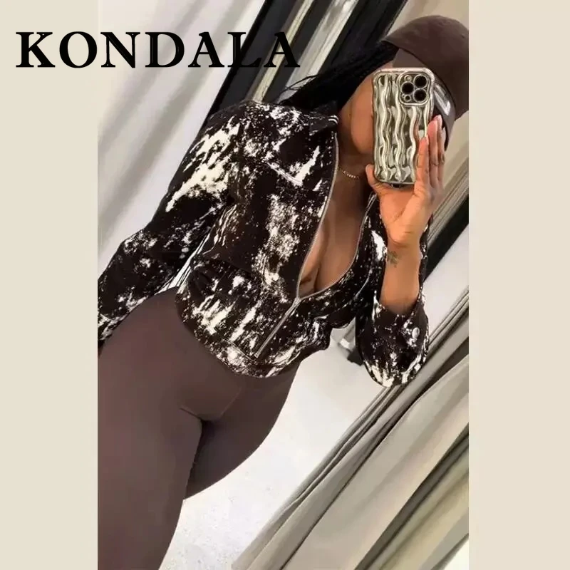 KONDALA шикарный принт 2021, летние женские костюмы, прямая куртка на молнии с длинными рукавами + длинные брюки с карманами, модный винтажный костюм Mujer
KONDALA шикарный принт 2021, летние женские костюмы, прямая куртка на молнии с длинными рукавами + длинные брюки с карманами, модный винтажный костюм Mujer