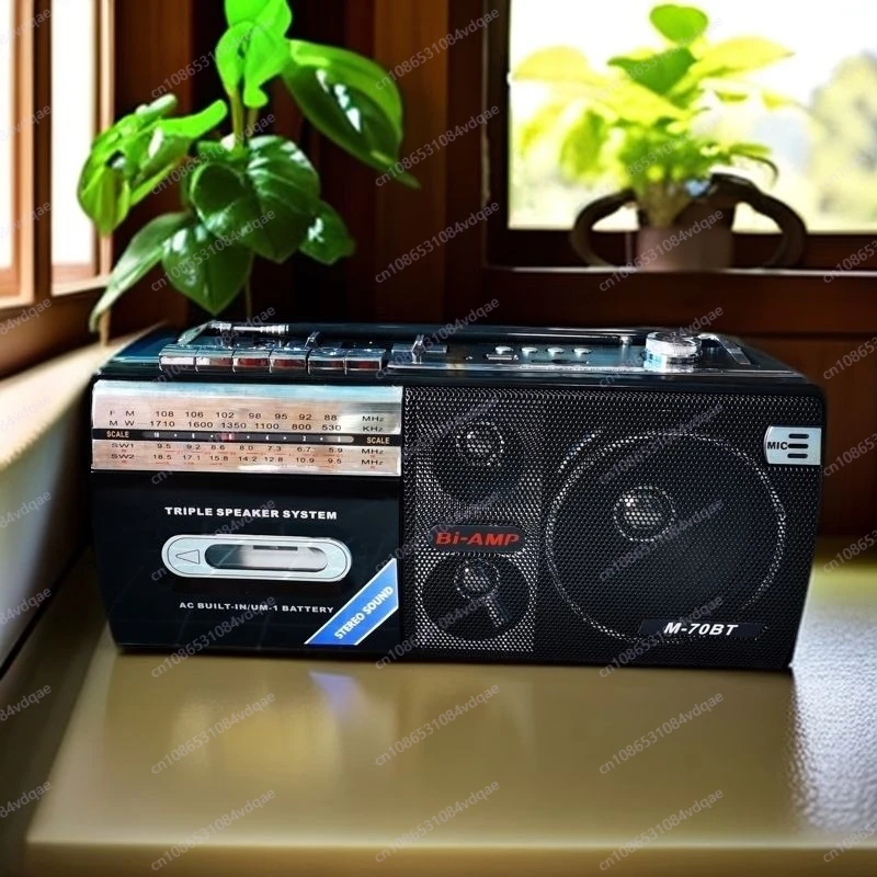 Retro Nostalgic Bluetooth Speaker - Vintage Tabletop Cassette Player with FM Radio & Tape Recorder
Retro Nostalgic Bluetooth Speaker - Vintage Tabletop Cassette Player with FM Radio & Tape Recorder