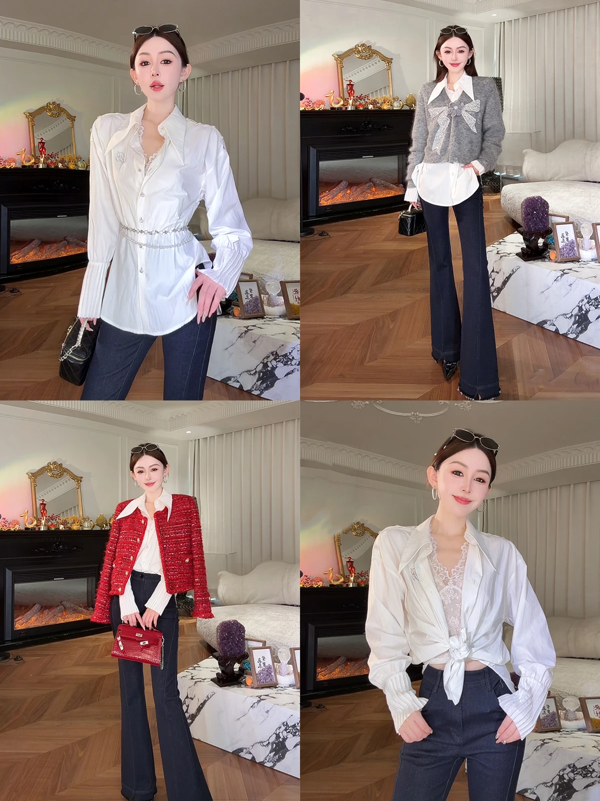 Loose Fit irt Collared Faionable Wear Resistant Anti-Wrinkle with Belt for Women Original Design Polyester Fiber Long Sve
Loose Fit irt Collared Faionable Wear Resistant Anti-Wrinkle with Belt for Women Original Design Polyester Fiber Long Sve