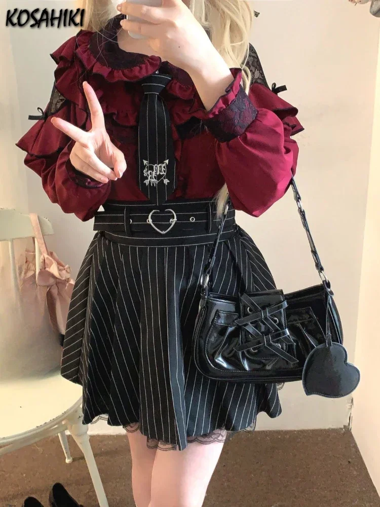 Japanese Kawaii Girl Lolita Long Sleeve Shirt Y2k Aesthetic Lace Patchwork Bow Blouse Women JK Sweet Ruffled Tops Blusas Camisa
Japanese Kawaii Girl Lolita Long Sleeve Shirt Y2k Aesthetic Lace Patchwork Bow Blouse Women JK Sweet Ruffled Tops Blusas Camisa