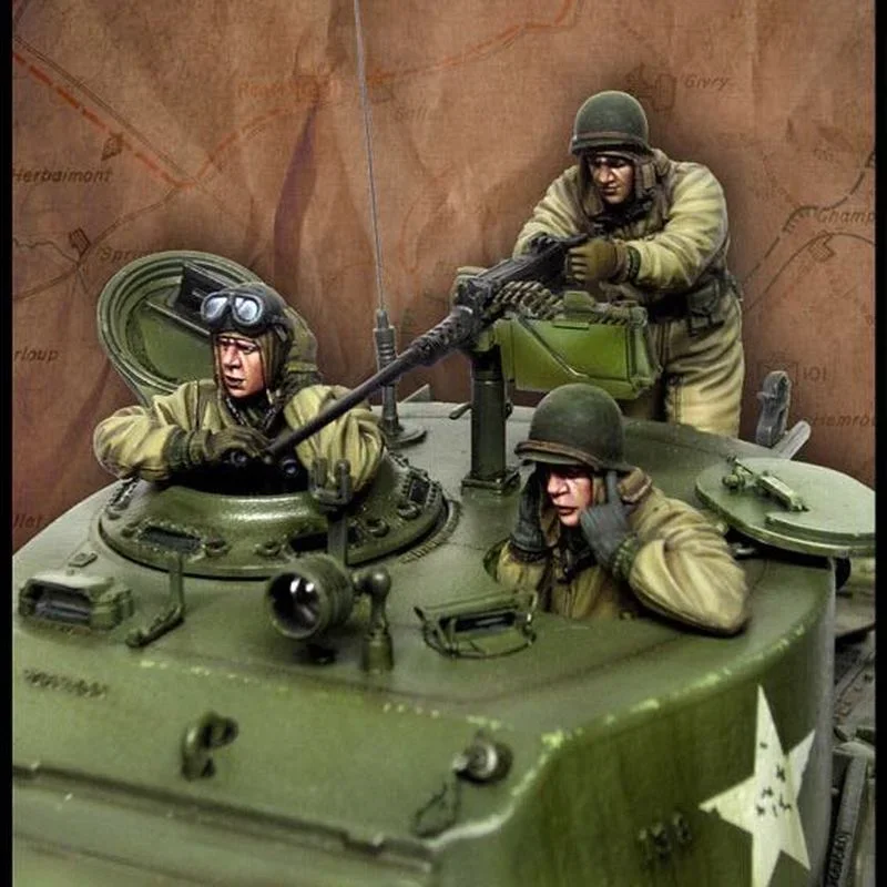 Spot 1/35 Scale Die-Cast Resin Model Assembly Kit History US Tank Crew 3 Person (without Tank) Gk Toy Unassembled Unpainted
Spot 1/35 Scale Die-Cast Resin Model Assembly Kit History US Tank Crew 3 Person (without Tank) Gk Toy Unassembled Unpainted