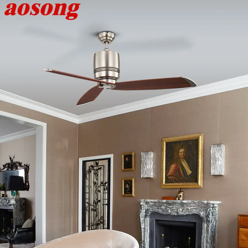 AOSONG American Ceiling Fan Light Creative Vintage Wood LED Lamp With Remote Control 3 Colors for Home Bedroom Study Dining Room
AOSONG American Ceiling Fan Light Creative Vintage Wood LED Lamp With Remote Control 3 Colors for Home Bedroom Study Dining Room