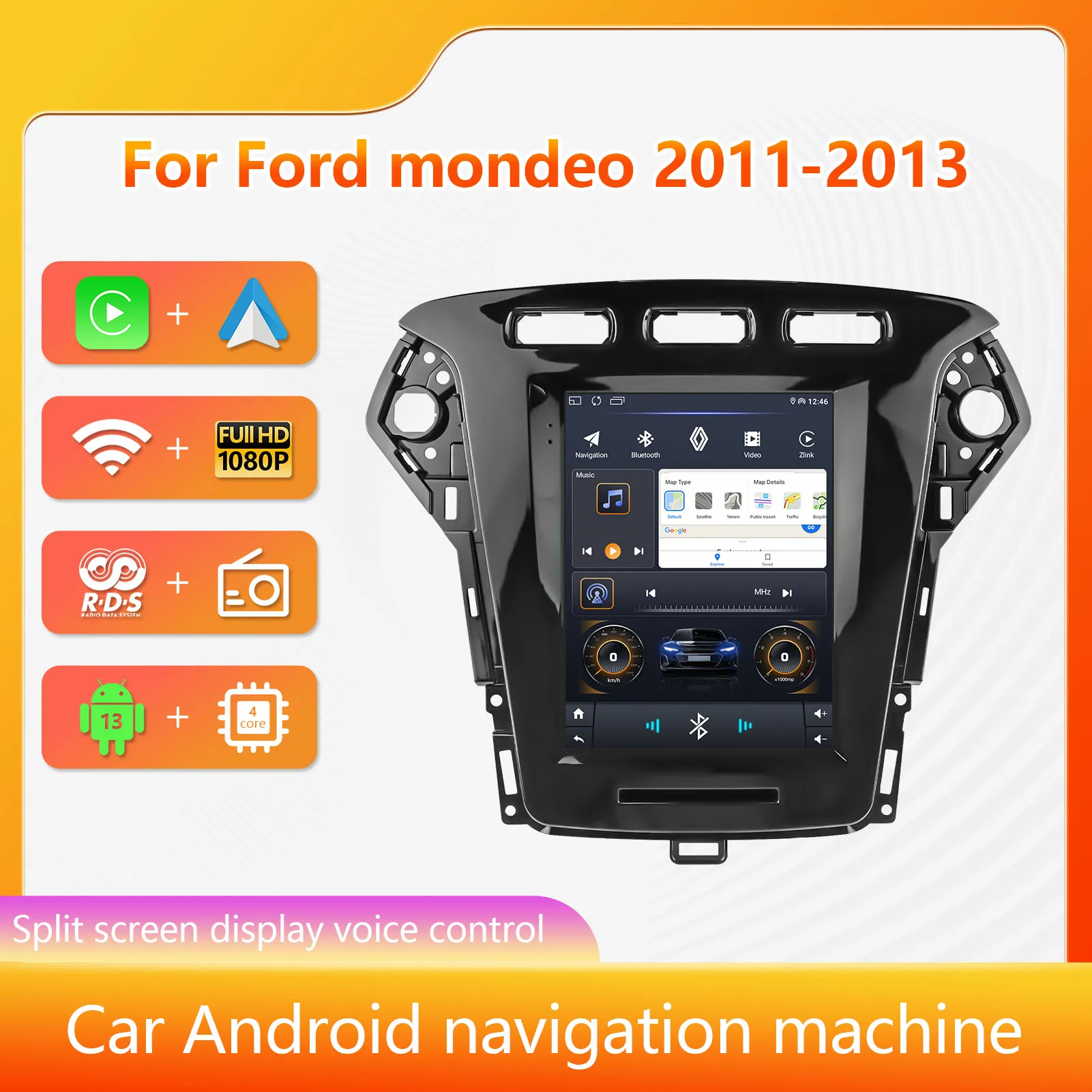Uttgala автомобильный радиоприемник для Ford Mondeo 2011-2013 беспроводной Android Auto/Carplay мультимедийный видеоплеер GPS навигационная рамка 4G WIFI
Uttgala автомобильный радиоприемник для Ford Mondeo 2011-2013 беспроводной Android Auto/Carplay мультимедийный видеоплеер GPS навигационная рамка 4G WIFI