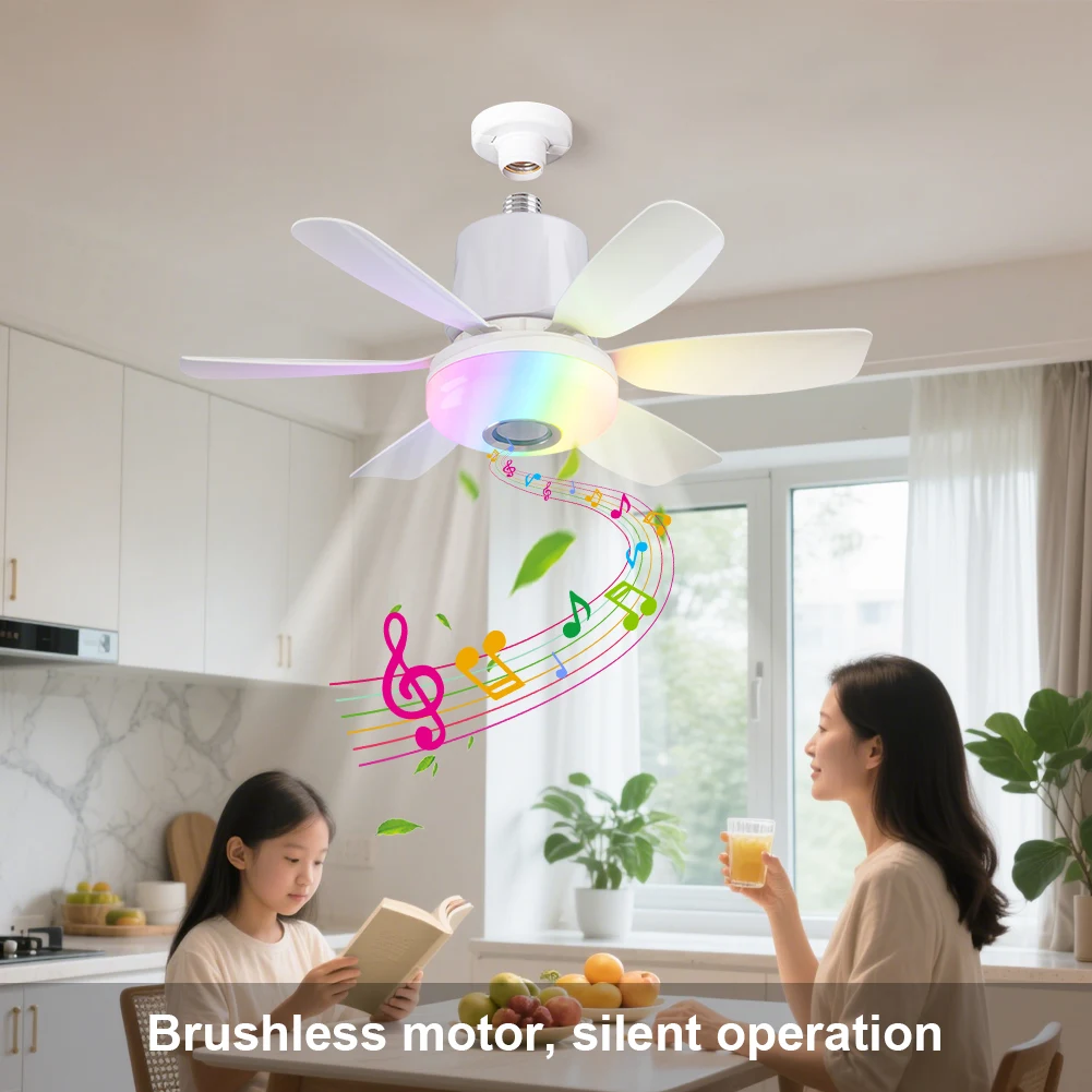 Socket Fan Light with Remote Ceiling Fan with Light Dimmable Socket Ceiling Fan RGB Light LED Light Fan for Living Room Bedroom
Socket Fan Light with Remote Ceiling Fan with Light Dimmable Socket Ceiling Fan RGB Light LED Light Fan for Living Room Bedroom