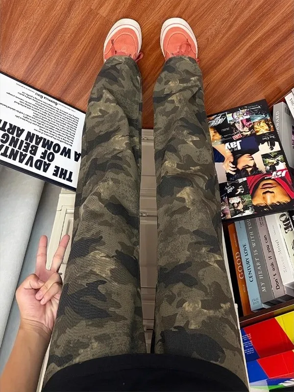 American High Street Camouflage Workwear Jeans Men's Loose Casual Versatile Flared Long Trousers Spring Autumn New Style
American High Street Camouflage Workwear Jeans Men's Loose Casual Versatile Flared Long Trousers Spring Autumn New Style