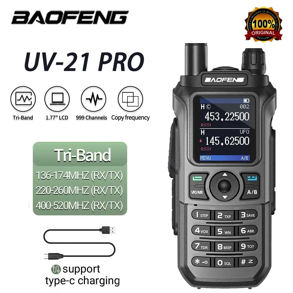 Портативная рация Baofeng UV-21 Pro, беспроводная, частота копирования IP45, водонепроницаемая, двухсторонняя радиосвязь, большой радиус действия, Портативный Высокочастотный трансивер
Портативная рация Baofeng UV-21 Pro, беспроводная, частота копирования IP45, водонепроницаемая, двухсторонняя радиосвязь, большой радиус действия, Портативный Высокочастотный трансивер
