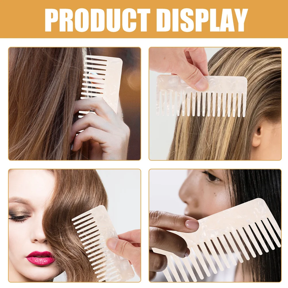 2pcs Anti-Static Combs Acetate Detangling Combs For Curly Hair Wet Styling Tool Travel Size Large Tooth Comb For Home Shower Use
2pcs Anti-Static Combs Acetate Detangling Combs For Curly Hair Wet Styling Tool Travel Size Large Tooth Comb For Home Shower Use