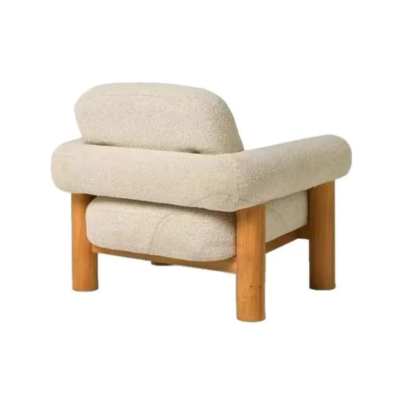 Nordic solid wood single sofa chair, household living room cream style leisure creative bedroom lazy chair
Nordic solid wood single sofa chair, household living room cream style leisure creative bedroom lazy chair