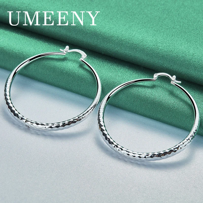 925 Sterling Silver 50mm Exquisite Round Large Earrings for Women Gift Accessories Fashion Charm Temperament Jewelry
925 Sterling Silver 50mm Exquisite Round Large Earrings for Women Gift Accessories Fashion Charm Temperament Jewelry