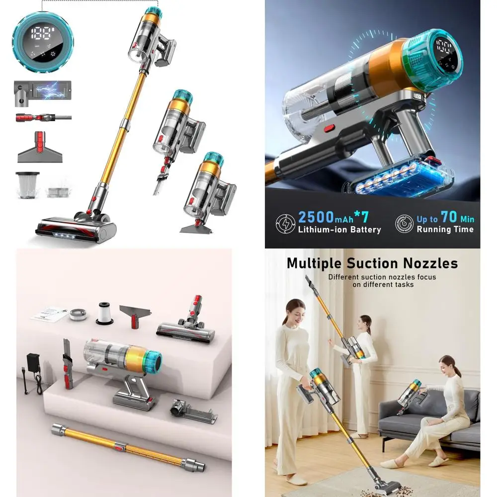 70-минутный беспроводной пылесос мощностью 600 Вт, 55 кПа, настенное крепление, защита от запутывания, идеально подходит для дома, шерсти домашних животных, ковров и полов
70-минутный беспроводной пылесос мощностью 600 Вт, 55 кПа, настенное крепление, защита от запутывания, идеально подходит для дома, шерсти домашних животных, ковров и полов