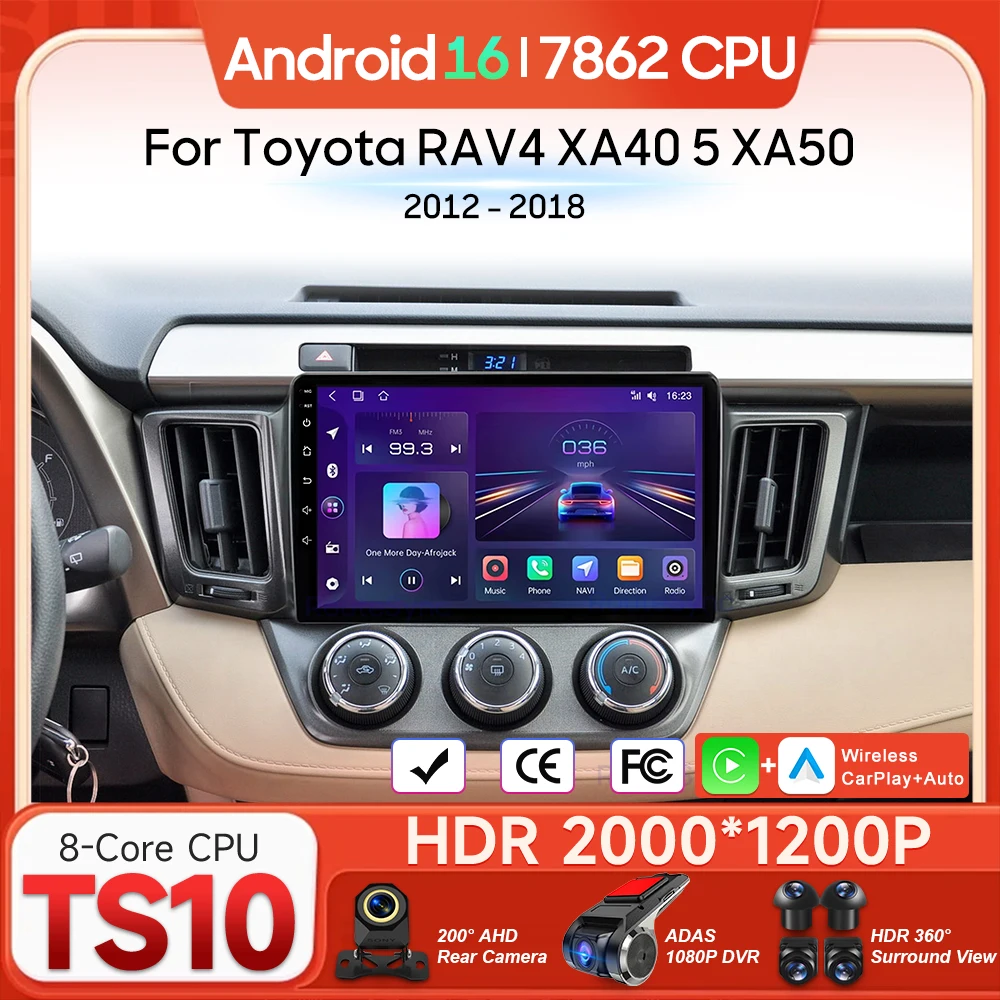 Android For Toyota RAV4 4 XA40 5 XA50 2012 - 2018 Car Multimedia Player Wireless Carplay Auto Radio Video Stereo Navigation GPS
Android For Toyota RAV4 4 XA40 5 XA50 2012 - 2018 Car Multimedia Player Wireless Carplay Auto Radio Video Stereo Navigation GPS