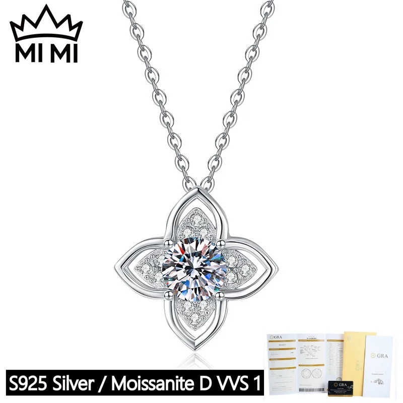 MI MI 925 Sterling Silver 1CT GRA Certified D Color Four-Leaf Clover Moissanite Pendant Necklace Women's Versatile with Gift Box
MI MI 925 Sterling Silver 1CT GRA Certified D Color Four-Leaf Clover Moissanite Pendant Necklace Women's Versatile with Gift Box
