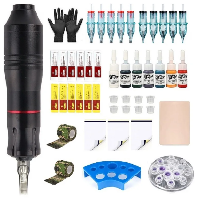 Набор ручек для татуировки Полный набор тату-машинки с 10 игл для картриджей для татуировки 7 шт. Чернила для татуировки БЕЗ интерфейса мощности постоянного тока Пистолет для татуировки
Набор ручек для татуировки Полный набор тату-машинки с 10 игл для картриджей для татуировки 7 шт. Чернила для татуировки БЕЗ интерфейса мощности постоянного тока Пистолет для татуировки