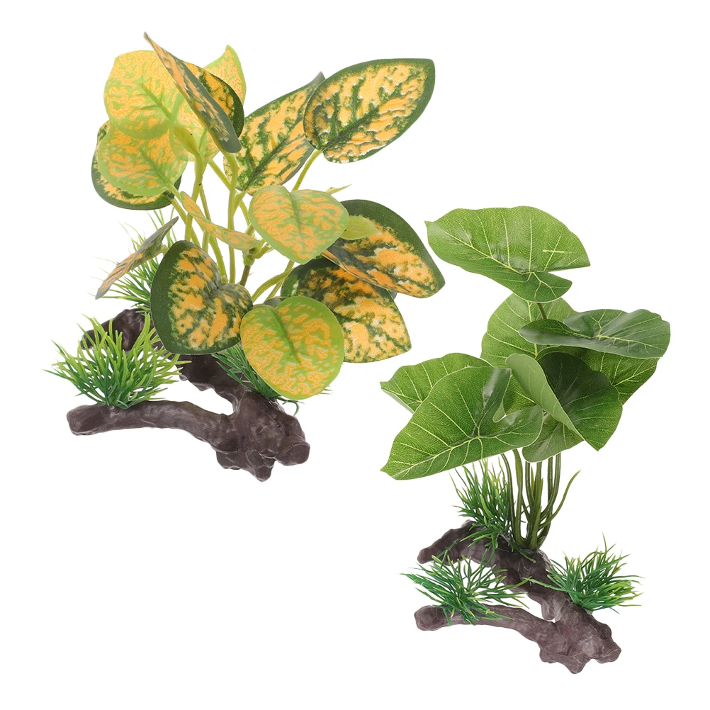 2 Pcs Artificial Water Plants Reptile Aquarium Ornament Diving Realistic Abs Betta Fish Baby Plastic Terrarium 
2 Pcs Artificial Water Plants Reptile Aquarium Ornament Diving Realistic Abs Betta Fish Baby Plastic Terrarium