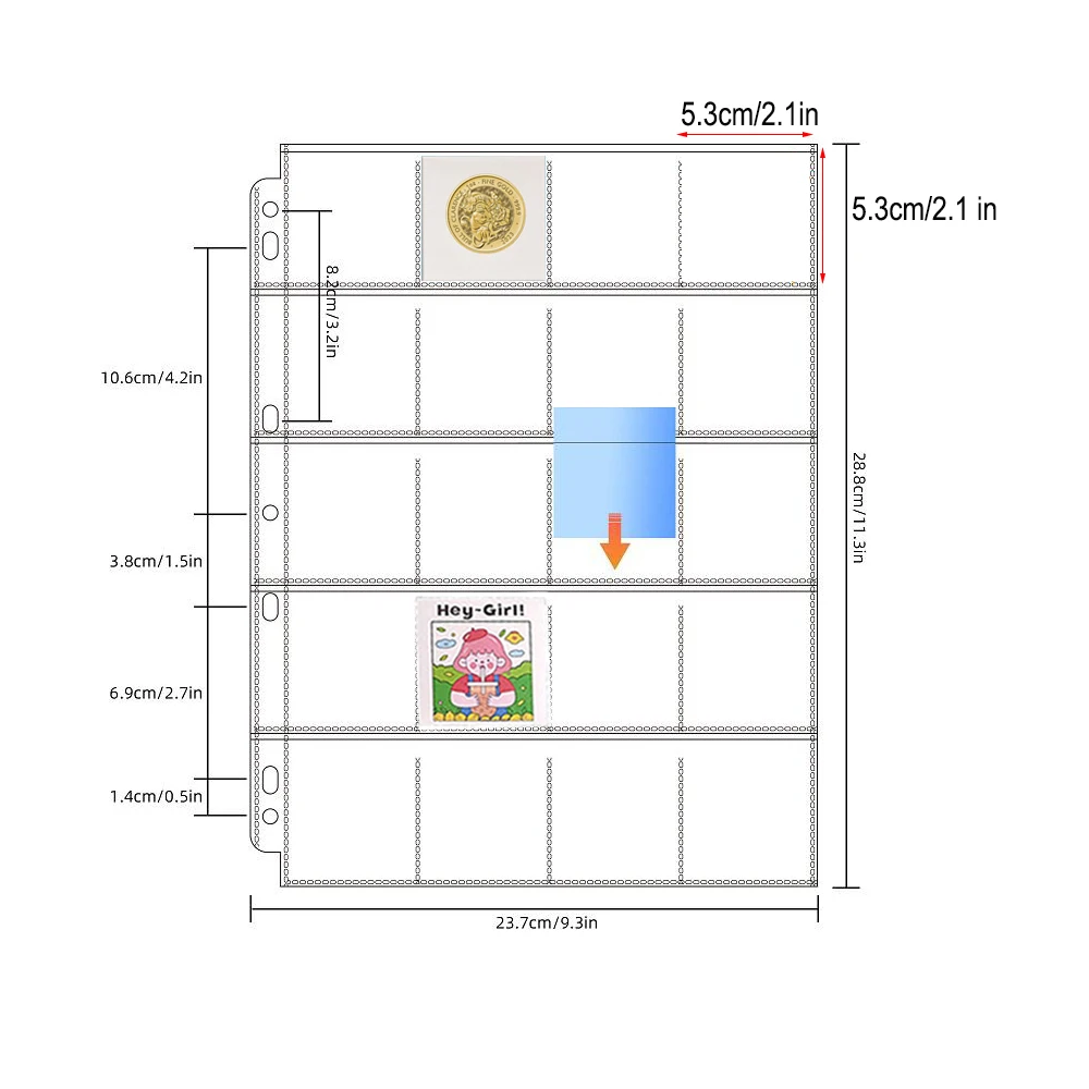 Acid-Free PP Coin Pocket Pages for 5x5cm(2"x2") Coin Flips, High Transparent Coin Holder Cardboard Album Sleeves 20 Pockets 50mm
Acid-Free PP Coin Pocket Pages for 5x5cm(2"x2") Coin Flips, High Transparent Coin Holder Cardboard Album Sleeves 20 Pockets 50mm