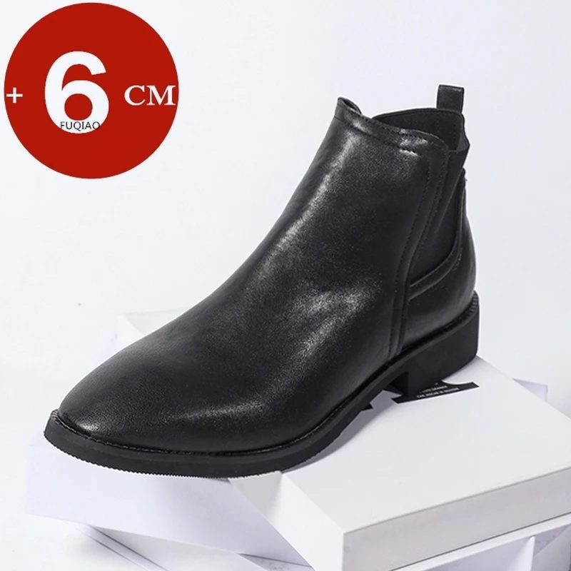 Men Height Increase Boots 6CM Inner Hidden Elevator Shoes Pointed Toe High Top Leather Shoes Slip On Chelsea Boots Autumn Winter
Men Height Increase Boots 6CM Inner Hidden Elevator Shoes Pointed Toe High Top Leather Shoes Slip On Chelsea Boots Autumn Winter