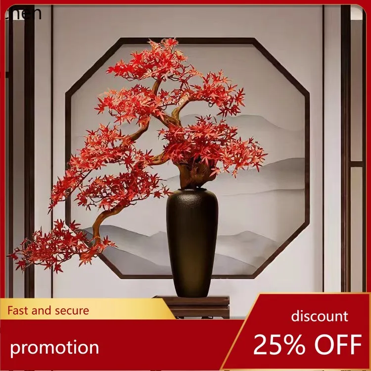 HXL Artificial Green Plant Maple Leaf Welcoming Pine Bonsai Solid Wood Entrance Office Tea House Decoration
HXL Artificial Green Plant Maple Leaf Welcoming Pine Bonsai Solid Wood Entrance Office Tea House Decoration