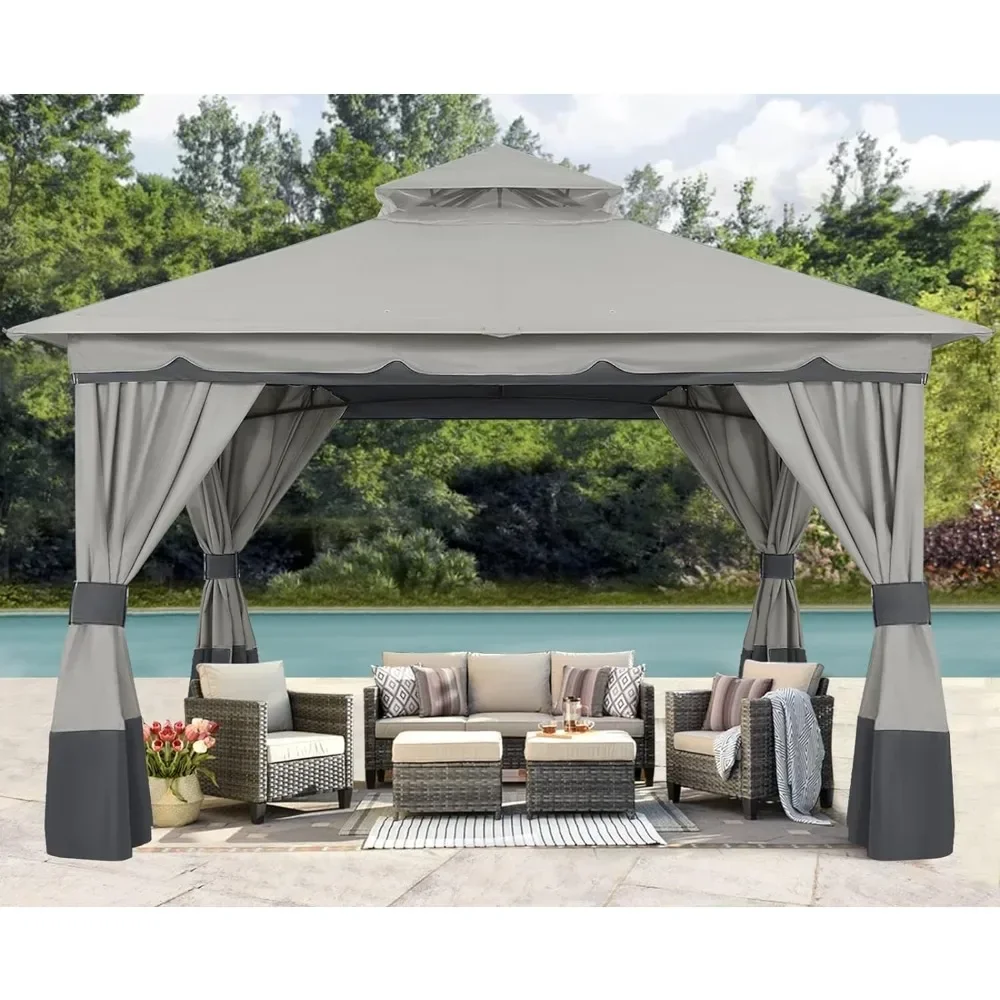 10 X 10 FT Outdoor Patio Gazebo, Double Roof Patios Gazebos with Shade Curtains, Outdoor Patio Gazebo
10 X 10 FT Outdoor Patio Gazebo, Double Roof Patios Gazebos with Shade Curtains, Outdoor Patio Gazebo