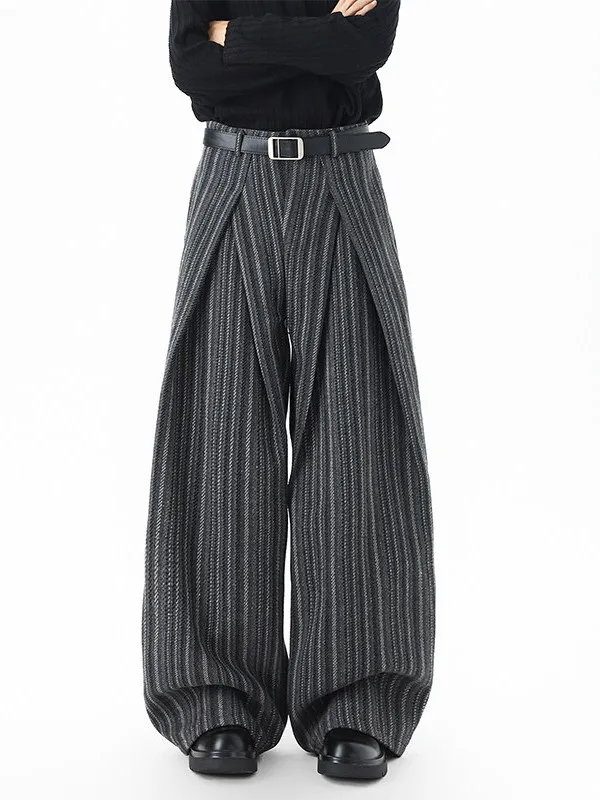 TANGZ Studio Men's Casual Pants American Sle Loose Wide Leg Woolen Fabric Pleated Stripe Design Comfortable Autumn Winter
TANGZ Studio Men's Casual Pants American Sle Loose Wide Leg Woolen Fabric Pleated Stripe Design Comfortable Autumn Winter