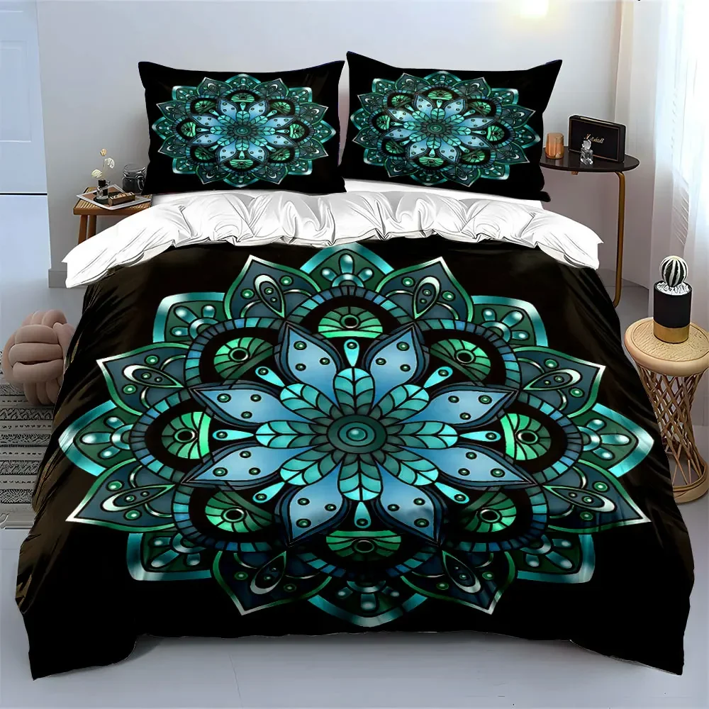 Mandala Art Three-Piece Set Decoration Soft Comfortable Duvet Cover Bedding Set Included 1*Duvet Cover & 2*Pillowcases, gift
Mandala Art Three-Piece Set Decoration Soft Comfortable Duvet Cover Bedding Set Included 1*Duvet Cover & 2*Pillowcases, gift