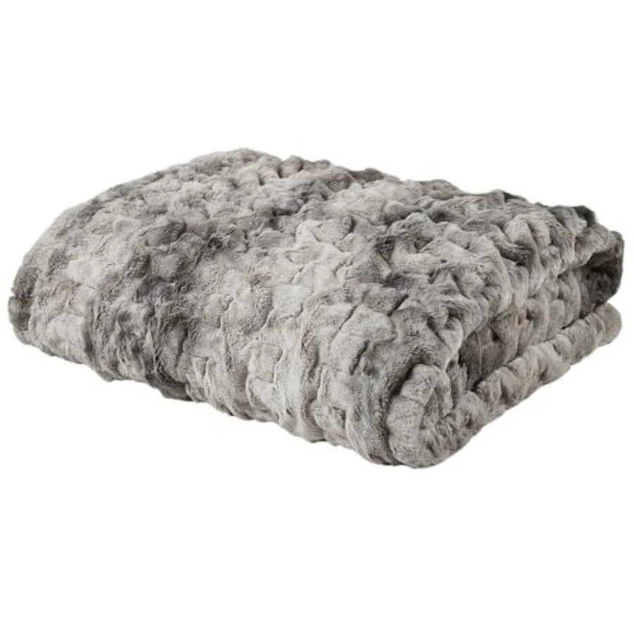 Faux Fur Throw, Luxurious Ruched Texture, Fuzzy Warm, Plush Mink-Like Reverse, All Season, Lightweight and Cozy Blanket-Throw f
Faux Fur Throw, Luxurious Ruched Texture, Fuzzy Warm, Plush Mink-Like Reverse, All Season, Lightweight and Cozy Blanket-Throw f