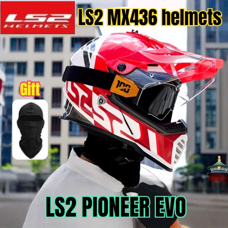 HOT LS2 MX436 PIONEER EVO Off-road Motorcycle Helmet LS2 MX436 Double Lens Motocross Racing Sports Motorcycle Helmets Casco Moto
HOT LS2 MX436 PIONEER EVO Off-road Motorcycle Helmet LS2 MX436 Double Lens Motocross Racing Sports Motorcycle Helmets Casco Moto