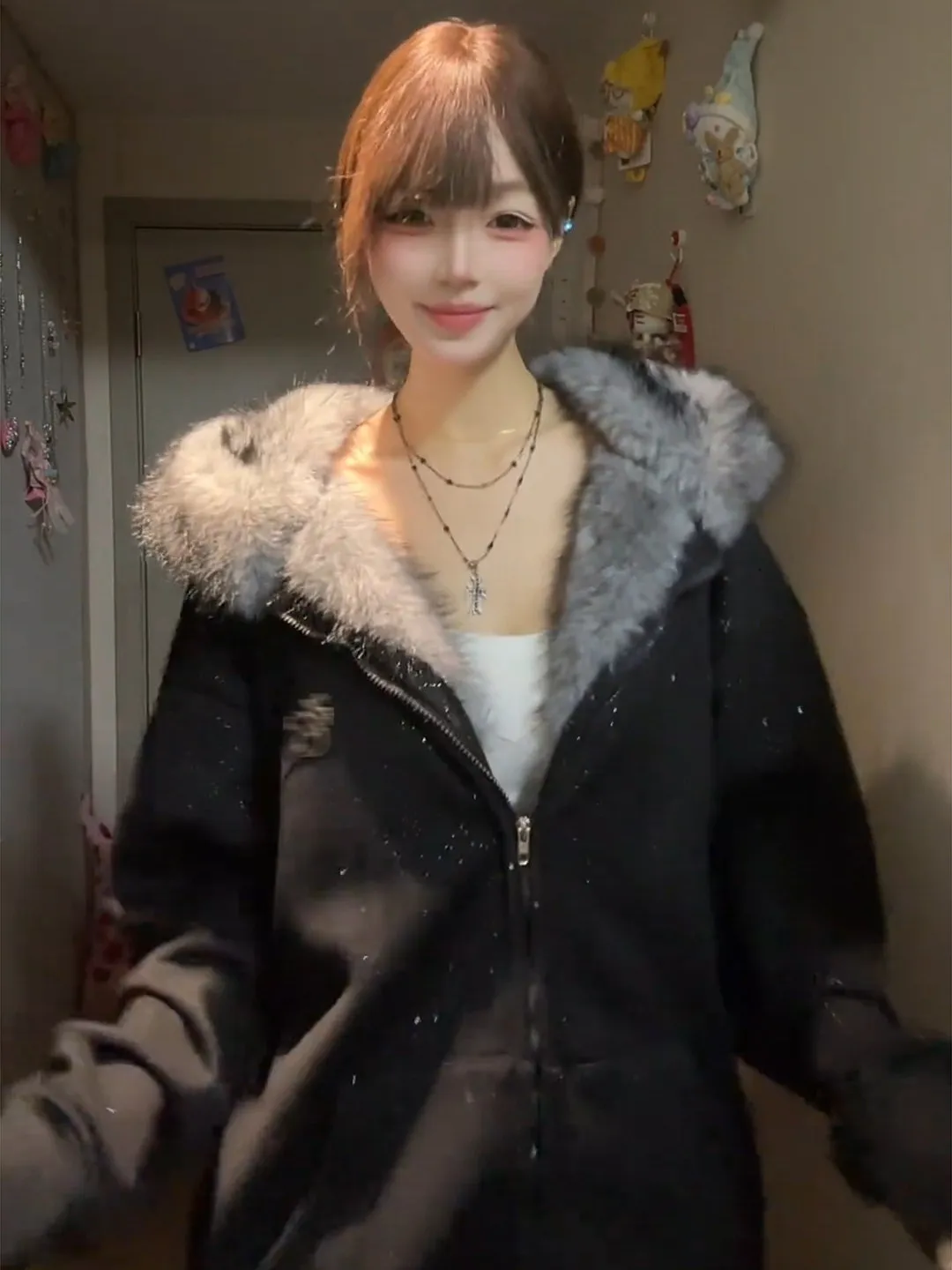 Thiened Plu Rabbit Ear Hooded Jaet Women's Loose Fit Autumn Winter Bla Fce Lined Open Cardigan Chic Sweatirt
Thiened Plu Rabbit Ear Hooded Jaet Women's Loose Fit Autumn Winter Bla Fce Lined Open Cardigan Chic Sweatirt