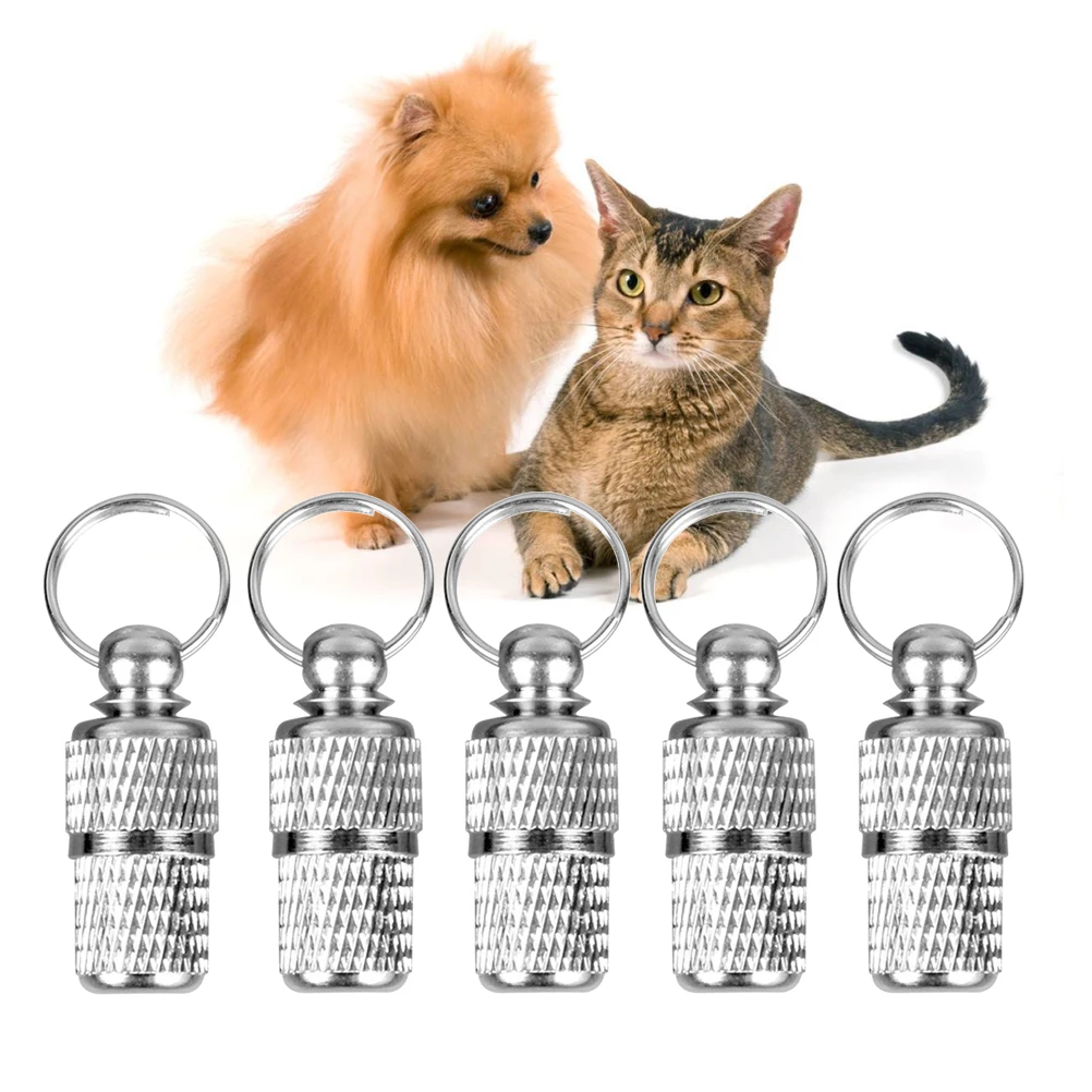 6pc Pet ID Tube Dog Tag Contact Information Barrel Pendant Portable Collar Accessories Storage Never Lose Pet Again Dog Cat 
6pc Pet ID Tube Dog Tag Contact Information Barrel Pendant Portable Collar Accessories Storage Never Lose Pet Again Dog Cat