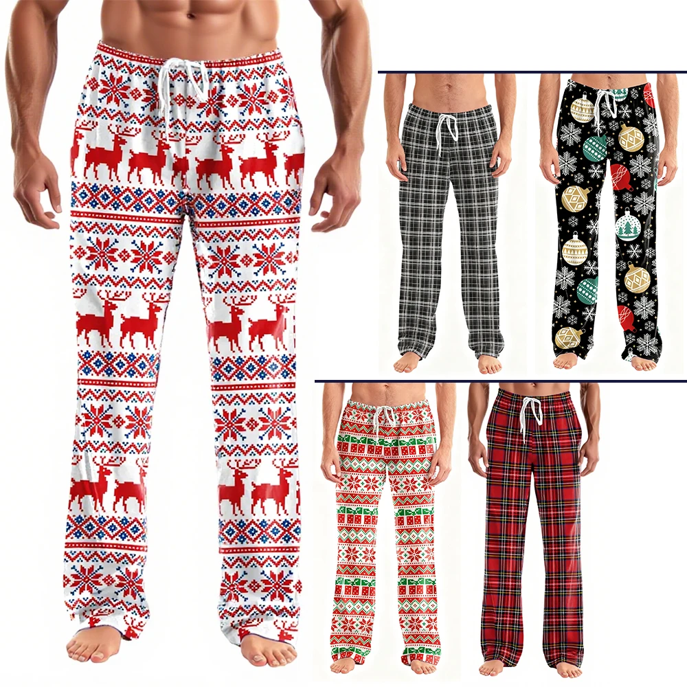 Men's Pajama Pants Spring and Autumn Loose Large Size Thin Cartoon Casual Home Pants Plaid pj Pants with Pockets 2025 Christmas
Men's Pajama Pants Spring and Autumn Loose Large Size Thin Cartoon Casual Home Pants Plaid pj Pants with Pockets 2025 Christmas