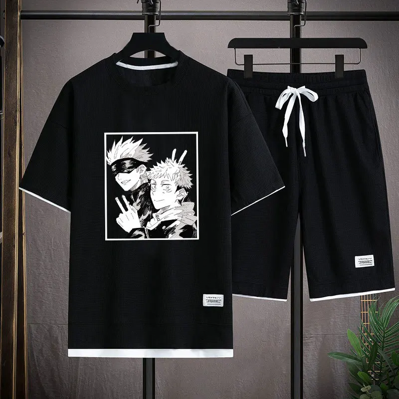 Handsome Men's Waffle Short Sleeve T-shirt Suit Summer fashionable brand Young Students leisure Sports Suit Male Casual T-shirt
Handsome Men's Waffle Short Sleeve T-shirt Suit Summer fashionable brand Young Students leisure Sports Suit Male Casual T-shirt