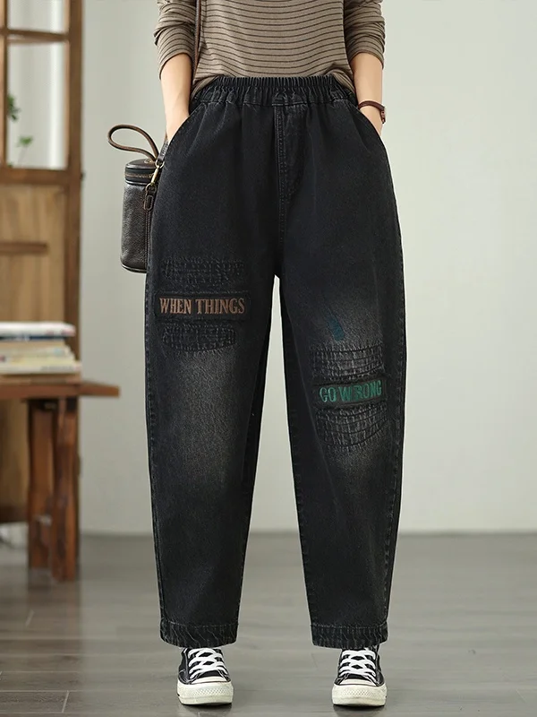 Модные женские джинсы с высокой талией в стиле Harajuku, большие размеры, из смесового хлопка и полиэстера, весна-осень
Модные женские джинсы с высокой талией в стиле Harajuku, большие размеры, из смесового хлопка и полиэстера, весна-осень