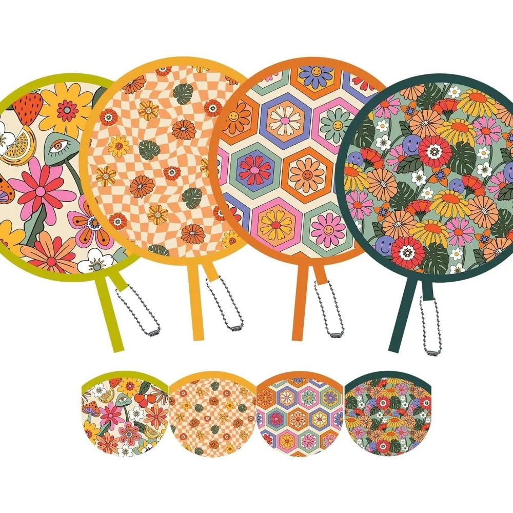 4 Pack Retro Hippie Foldable Round Hand Fans for Travel Events Graduation Indoor Outdoor Use
4 Pack Retro Hippie Foldable Round Hand Fans for Travel Events Graduation Indoor Outdoor Use