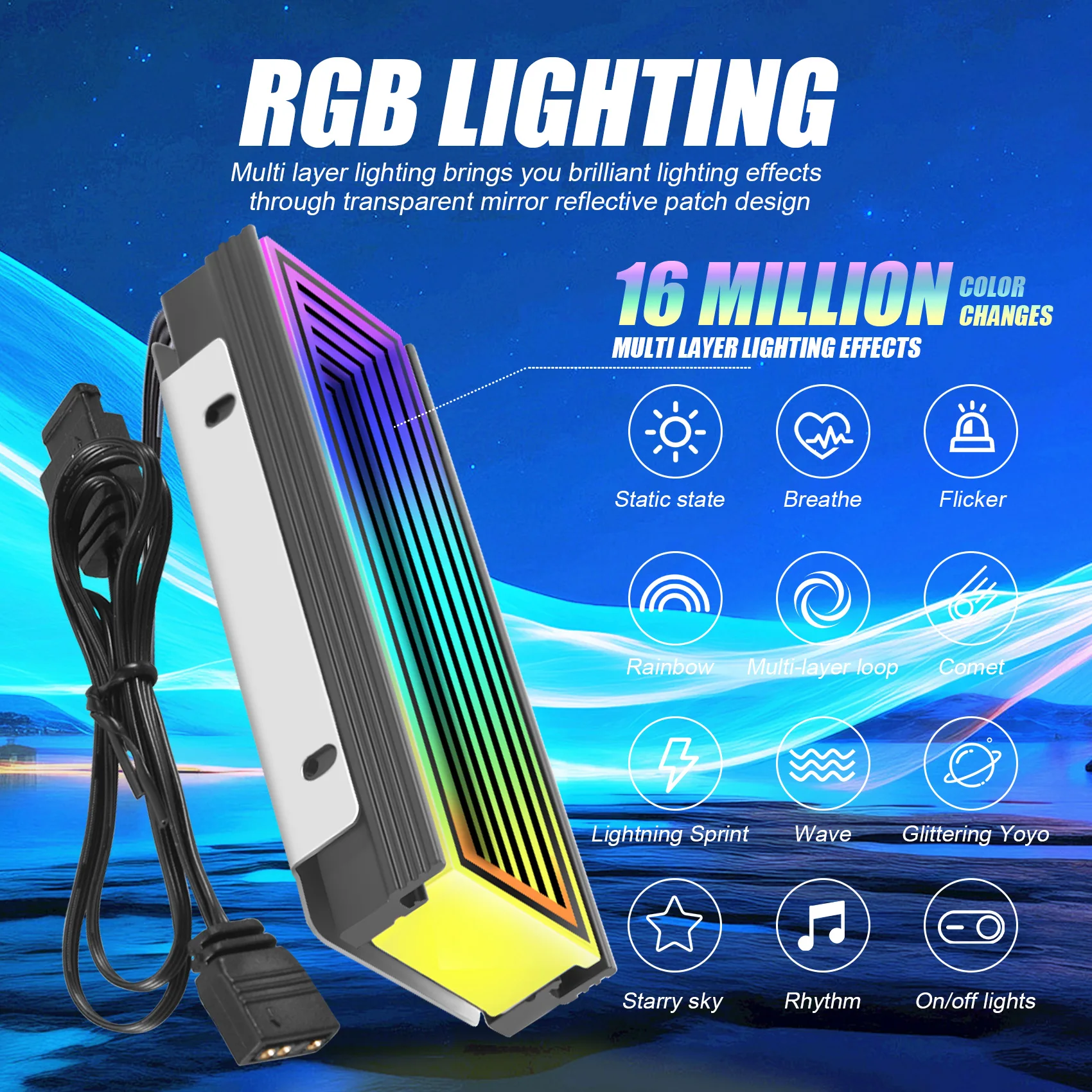 ГОРЯЧАЯ ПРОДАЖА 5 В ARGB Sync Компьютер 2280 SSD M2 Радиатор ПК RGB M.2 Nvme Охлаждающий радиатор Твердотельный накопитель Охлаждение Radiato A
ГОРЯЧАЯ ПРОДАЖА 5 В ARGB Sync Компьютер 2280 SSD M2 Радиатор ПК RGB M.2 Nvme Охлаждающий радиатор Твердотельный накопитель Охлаждение Radiato A