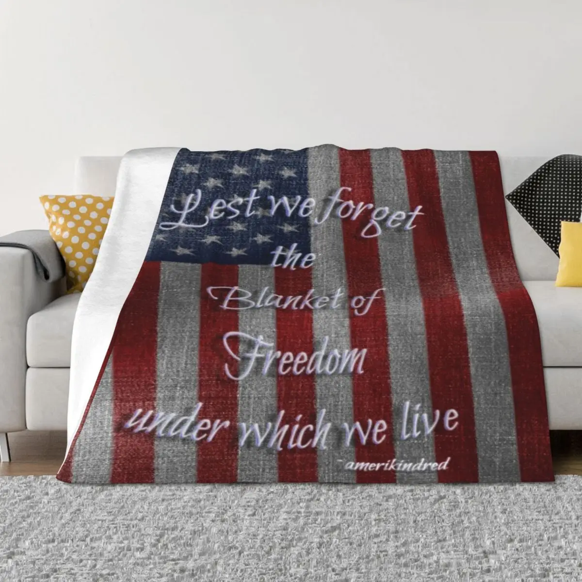 Blanket of Freedom Throw Blanket Sleeping Bag Hairys Plaid on the sofa Warm Blankets
Blanket of Freedom Throw Blanket Sleeping Bag Hairys Plaid on the sofa Warm Blankets