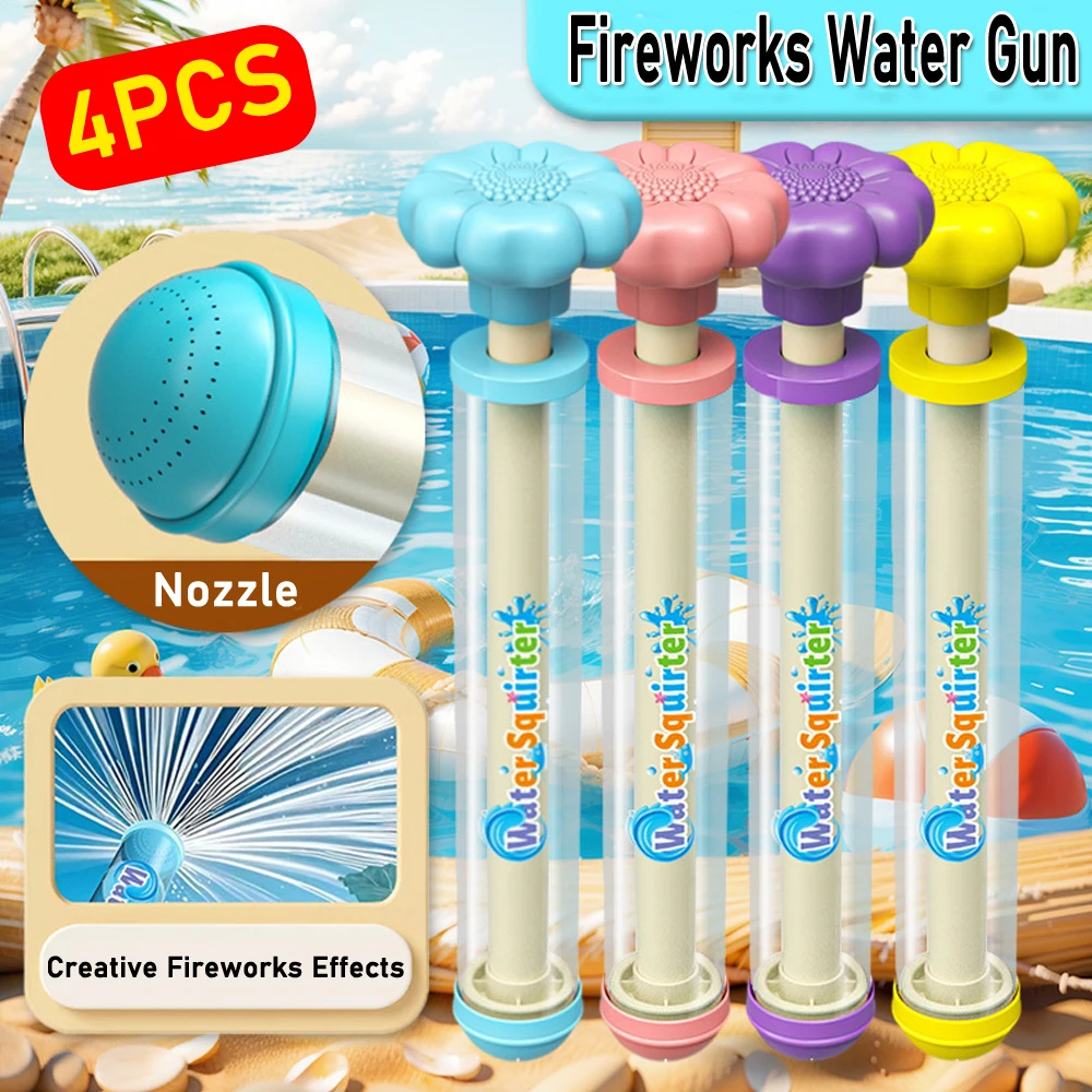 4Pcs 27CM Pusher Type Fireworks Water Gun Summer Outdoor Water Splashing for Kids Adults Photography Props Water Play Toys Gift
4Pcs 27CM Pusher Type Fireworks Water Gun Summer Outdoor Water Splashing for Kids Adults Photography Props Water Play Toys Gift
