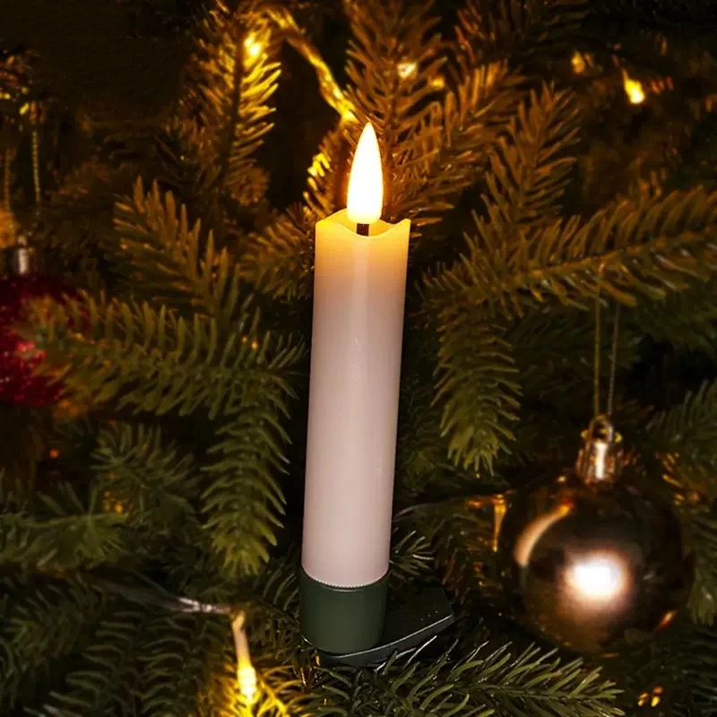 6 flameless LED Taper Candles 3D Wick w/Clip Christmas Tree Decor w/Remote controller Battery Operate Paraffin stick candle 13CM
6 flameless LED Taper Candles 3D Wick w/Clip Christmas Tree Decor w/Remote controller Battery Operate Paraffin stick candle 13CM